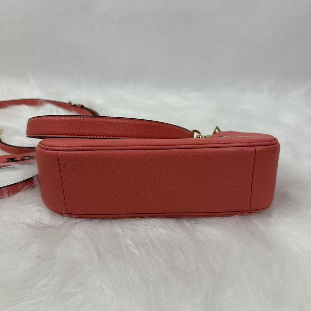 Coach X Peanuts Teri Shoulder Bag With Lucy CBM32 Leather/Bright Coral Multi NWT - Picture 6 of 11